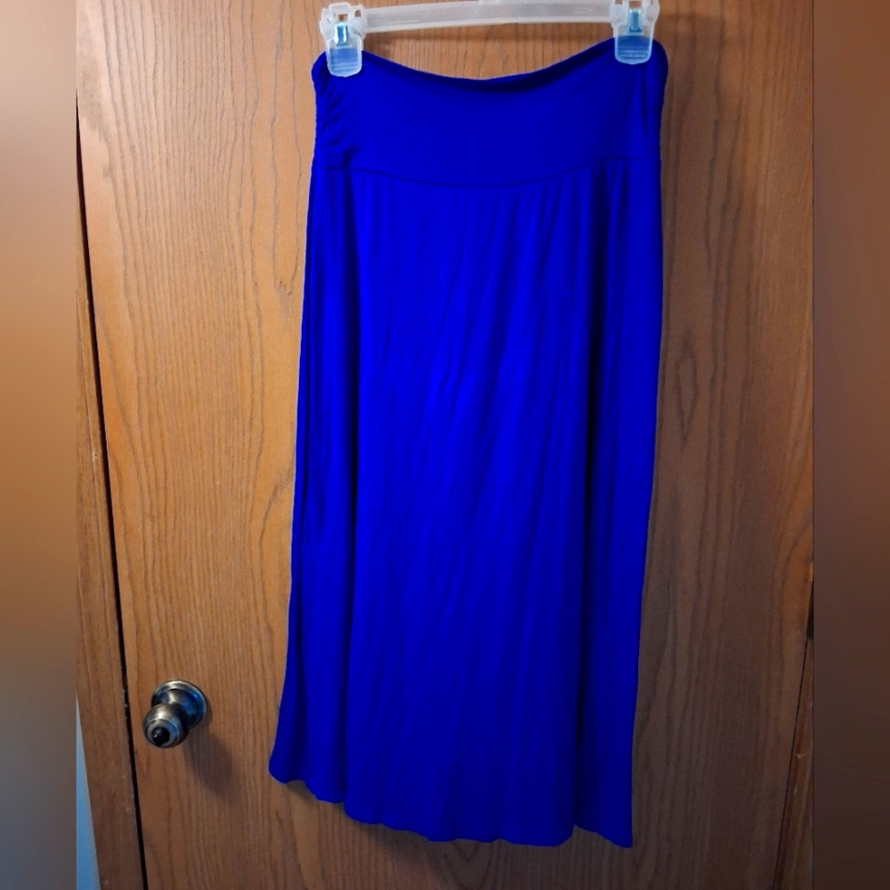 Bobeau Royal Blue A-Line Skirt Size M
